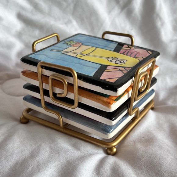 4pc Set Milson & Louis Cocktails Themed Ceramic - Picture 5 of 5